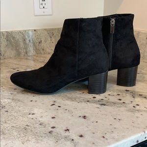 A New Day Black Suede Ankle Boots